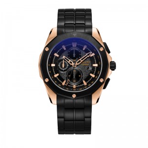 Alexandre Christie AC 6663 Rosegold Black Steel MCBBRBA